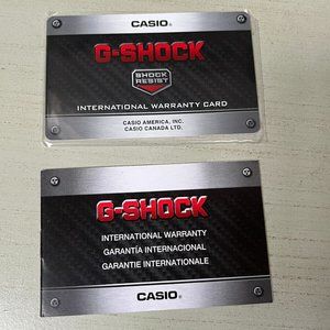 NEW Casio G-Shock Watch International Warranty Guarantee Card Gshock